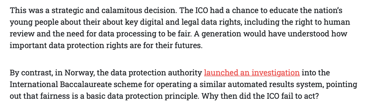 Q3 for  @CommonsDCMS Why did the ICO do nothing to tackle automated A-level results?This was really bad. The  @ICOnews could have stopped the whole thing, if it wanted or believed it was needed.