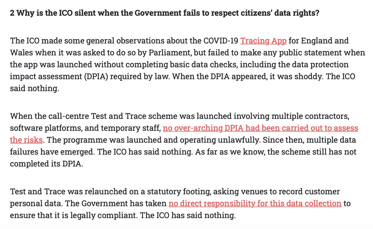 Q2 for  @CommonsDCMS Why is the ICO silent when the Government fails to respect citizens’ data rights?