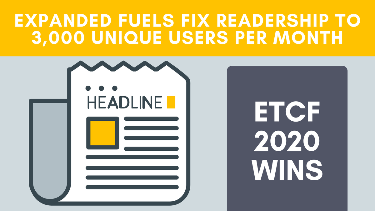 TNCleanFuels's tweet photo. Despite its challenges, 2020 was a year of accomplishments for Tennessee Clean Fuels! Check out just a few of East Tennessee Clean Fuels' accomplishments. #2020accomplishments #ETCF #TCF https://t.co/q7LCF50yBQ