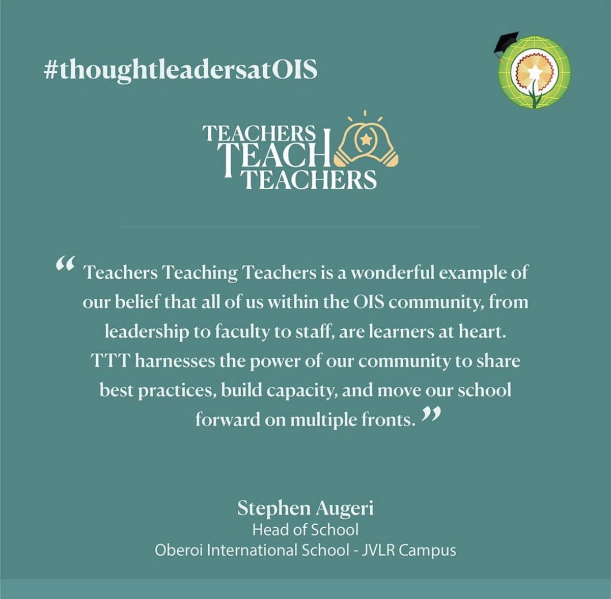 Professional learning for best practices #teamwork #growth  #TeachersteachTeachers #Jan21TTT <a href="/OISLearningHub/">OISLearningHub</a> <a href="/oismumbai/">Oberoi International School</a>
