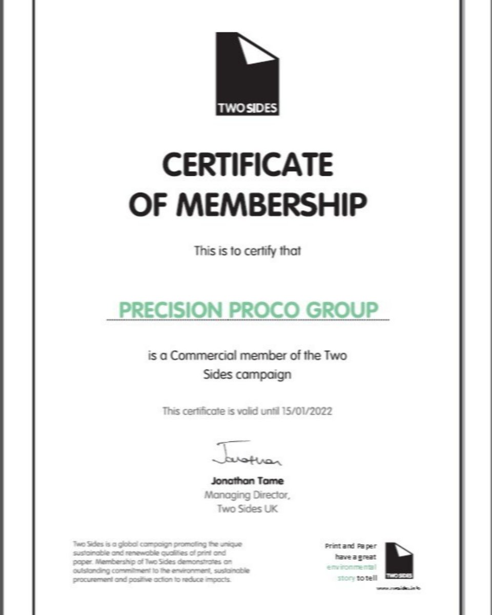 We're delighted to have renewed our membership with <a href="/TwoSidesUK/">Two Sides</a>  as we continue to promote the sustainability benefits of paper and print. 
#printdifferent #sustainability #csr #offlinemarketing