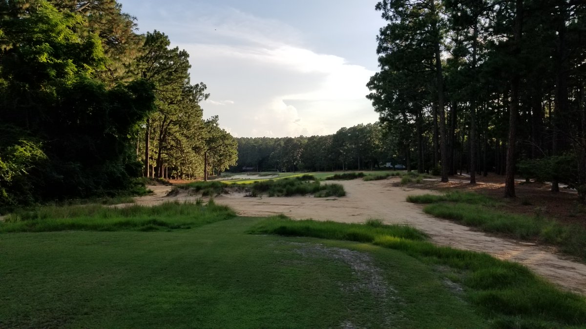 Pine Needles gets the Sandhills aesthetic more correct than even Pinehurst, for my money. It's a beautiful canvas draped over a challenging course that pushes one to limit of their game: long, with big greens and big trouble if you miss those greens. And that closing stretch!20/
