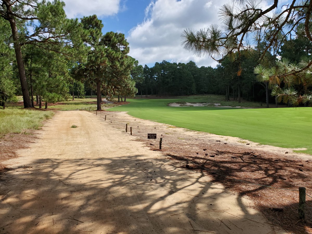 Pine Needles gets the Sandhills aesthetic more correct than even Pinehurst, for my money. It's a beautiful canvas draped over a challenging course that pushes one to limit of their game: long, with big greens and big trouble if you miss those greens. And that closing stretch!20/