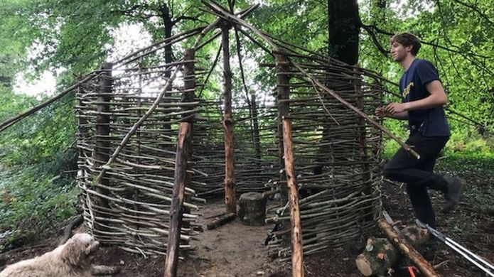 Roman_Britain's tweet photo. Wiltshire students get bored, build mini #IronAge roundhouse during lockdown. "We're planning on building a #Saxon Grubenhaus next, going archaeologically forward in time, and ending up with a #Roman villa" https://t.co/Nt6esWVT5d #Archaeology #Dorchester #ExperimentalArchaeology https://t.co/PxqeqvyZki