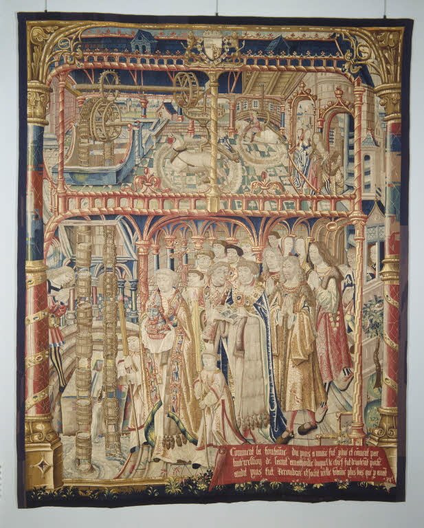 TapestryHistory's tweet photo. Tapestry of The Life of St. Anatoile de Salins

This tapestry was the twelfth piece of a ensemble of fourteen pieces commissioned by the canons of the church of St. Anatoile de Salins, France. The wallcovering was intended to adorn the nave and transept of the building. https://t.co/0hPZVWae1K