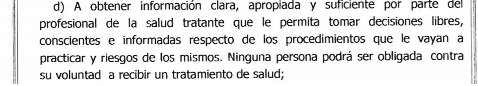agaviriau's tweet photo. la Ley 1751 de 2015 (Ley estatuaria en salud) establece lo siguiente sobre los derechos de las personas con respecto a los servicios de salud (artículo 10): https://t.co/LO4JrLOII9