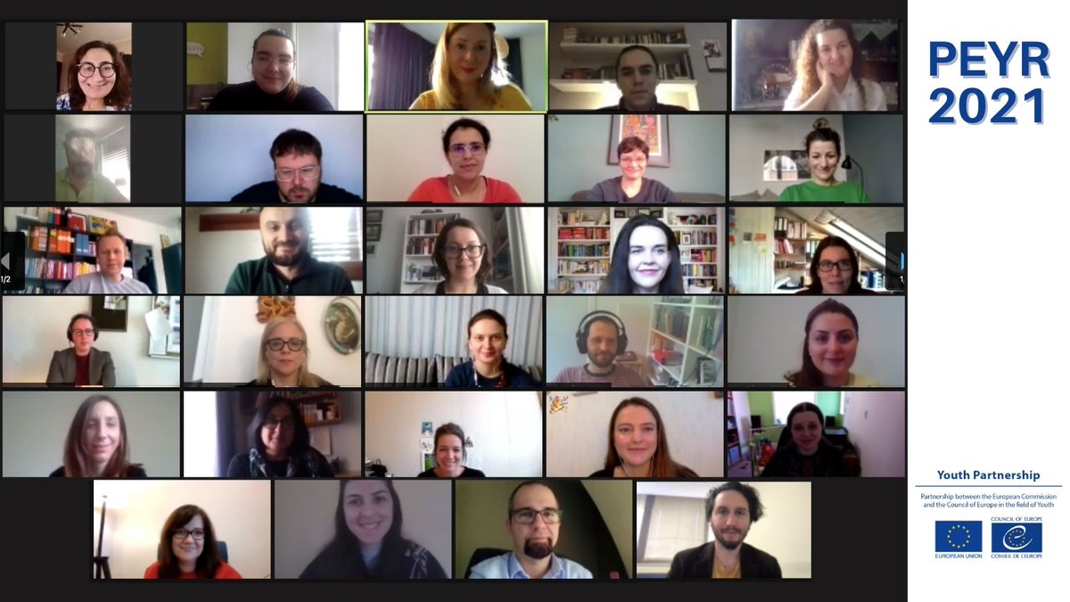 eucoeyouth's tweet photo. New #PEYR! We had today the first virtual meeting with our renewed Pool of European Youth Researchers. We very much look forward to collaborating with them on many #research projects, and working together towards #evidencebased #policy and #practice in the youth field in Europe. https://t.co/gE7fsAIxBn