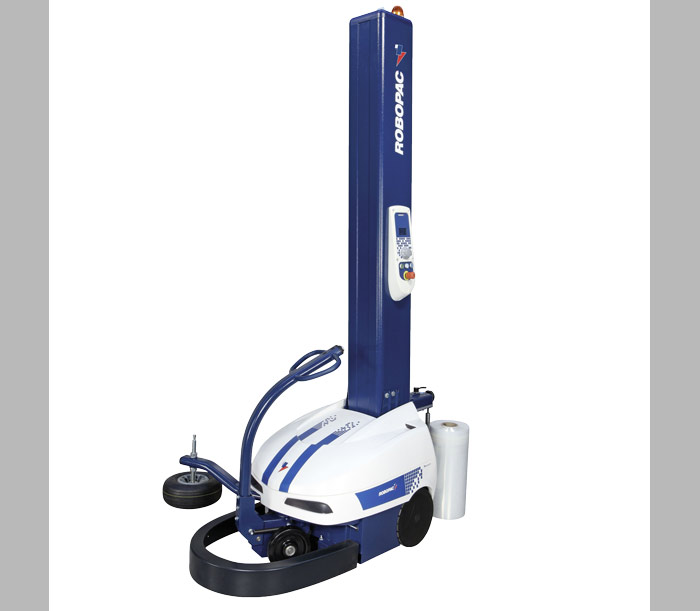 Robot palletwikkelaar handig hulpje op de expeditie verpakkingen.com/product_Robopa… #Robopac #foliewikkelaar #transport