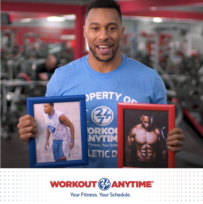 WOATHeath's tweet photo. After injuries crushed his plans to play professional basketball, Chase found a new way to stay healthy with #WorkoutAnytime. What motivates you to hit the gym? #workoutanytime
 https://t.co/UHEOOsNzi4 https://t.co/dMJrmJpkZF