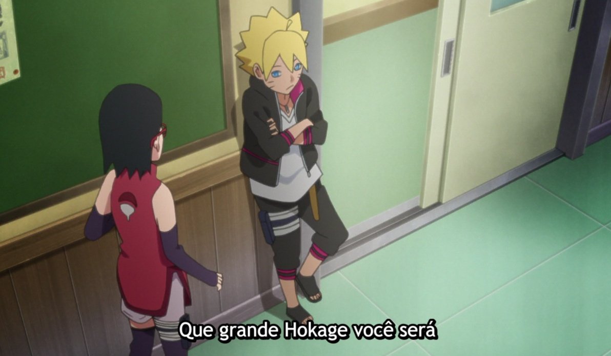 + objetivo fraco, que ela tem uma vontade forte que, apesar de ser incapaz de entender, é o suficiente para, mesmo sem gostar da ideia de Hokage por motivos pessoais, o faça apoiá-la e a ajudá-la a melhorar, conseguindo, inclusive, sua gratidão pelo feito Mais tarde, essa+