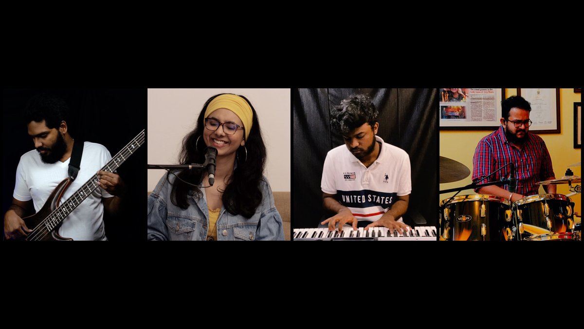 ShakthisreeG's tweet photo. #ReleaseAlert! ♥️This time tomorrow @bhuvaneshkeys #NaveenNapier #RamkumarKanakarajan @tobsgarage and I have something super special coming your way! #staytuned 🤗 #jamscenes #jamwiththeband #comingsoon #withalittlehelpfrommyfriends https://t.co/YWjSa9Hpnd