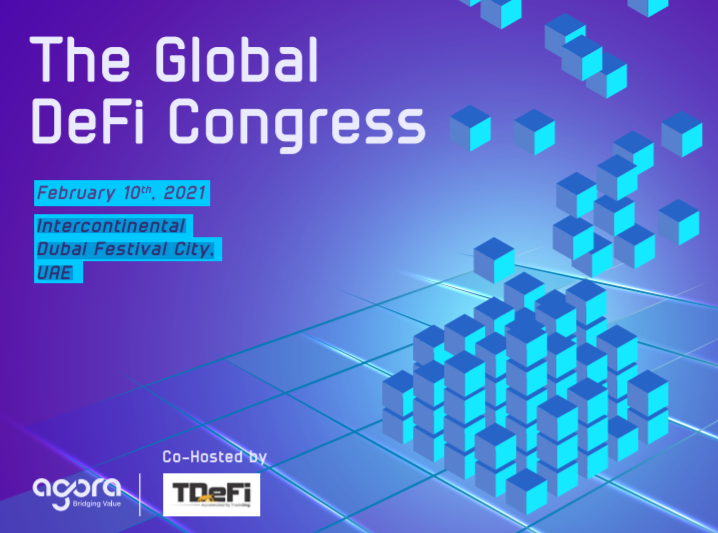 TradedogCrypto's tweet photo. TDeFi is co-hosting the Global DeFi Congress with @AgoraGroup_UAE in an attempt to connect value-driven DeFi startups with Institutional Investors. 

The event is scheduled on Wednesday, Feb 10th, 2021 at Intercontinental Dubai Festival City, UAE.

#tdefi #Definews #defievent https://t.co/ChzMvSVrfD