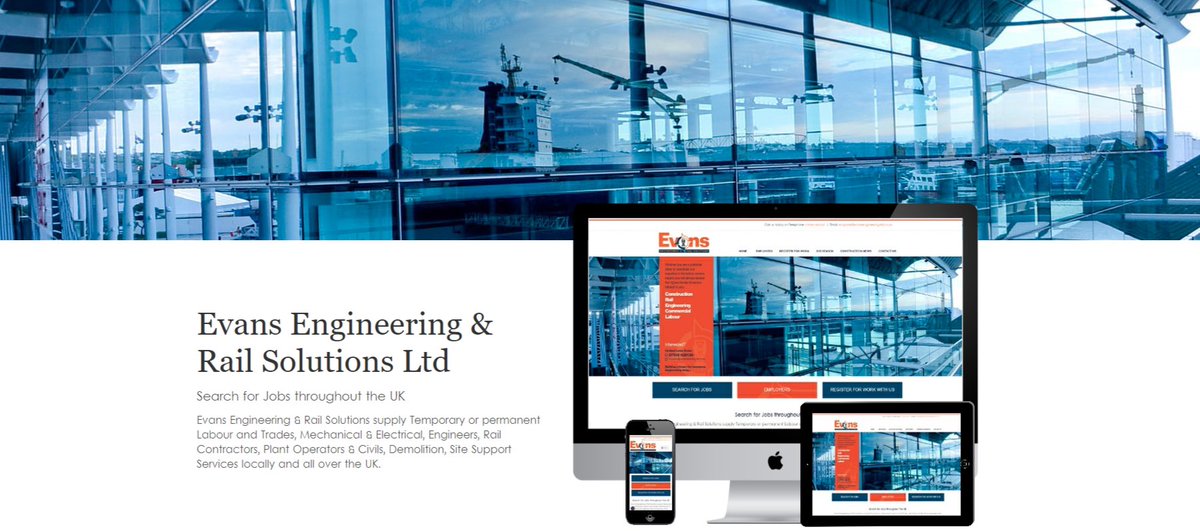 Viewwebdesign's tweet photo. New website with Job Search platform, domain and hosting package for Evans Engineering & Rail Solutions, London #recruitmentagency #constructionjobs #websitedesign #websitedesigner #webdesign #webdesigner #jobsearchplatform #madeinwales
https://t.co/9xEjOLjFFJ https://t.co/NZw15SuGId