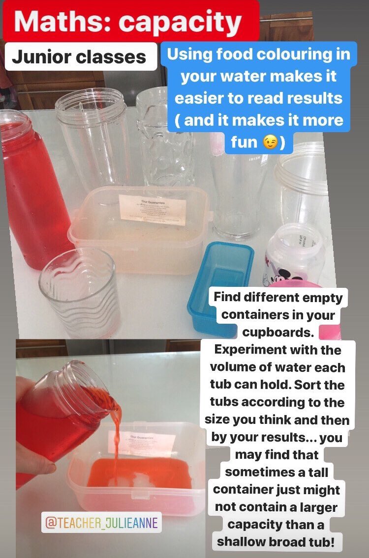 DevlinJulieanne's tweet photo. Here are some capacity ideas for #remoteteaching that children will be able to do at home. Activities range to suit all classes. 

See thread for more images 

#edshare #distancelearning @PDSTPrimarySTEM @MsNiamhBrady @EdCentreDonegal @edcentretralee https://t.co/3jPZCxpgcL