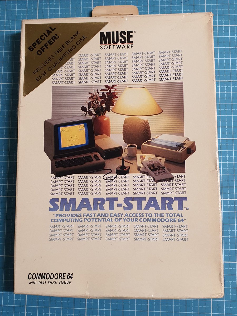 RetroWizzard's tweet image. Ah, the Smart-Start software by #MuseSoftware has arrived.
While I don&apos;t have any use for it, this box is full of precious image material like logos and fonts, plus I can take exact measurements for the #CrazyTaxi box.
#commodore #C64 #retrogaming