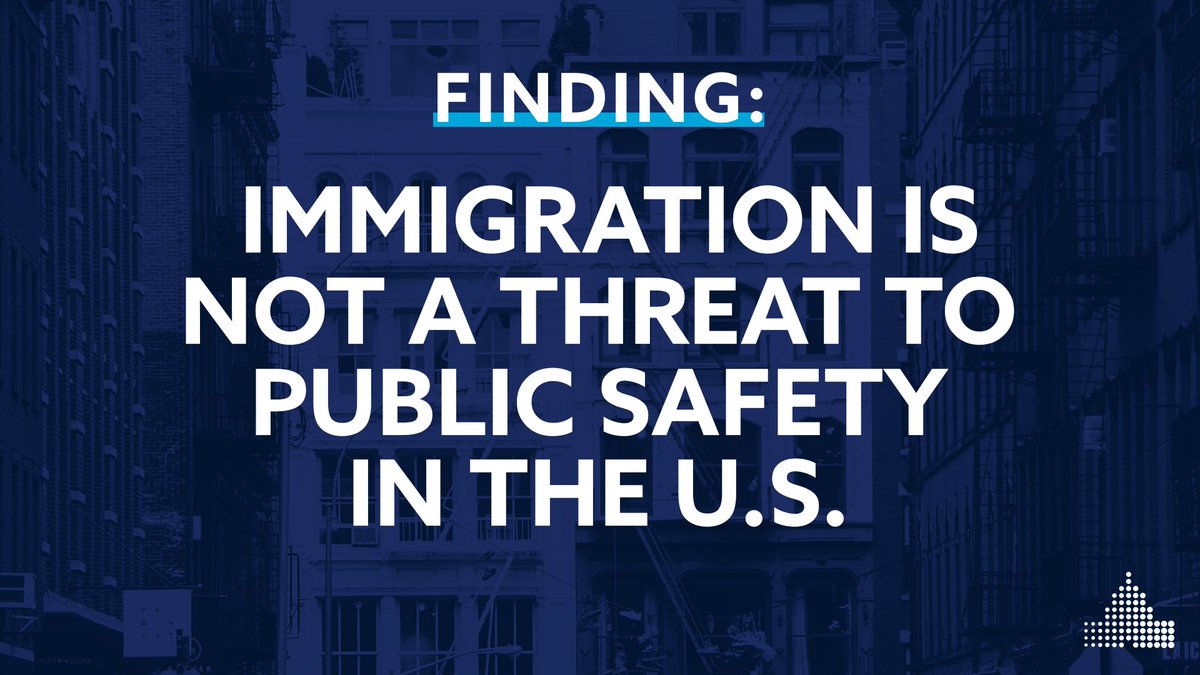 Our primary and overriding finding is that public fears around  #immigration as a driver of violent crime are unfounded. Read the REPORT→  http://bit.ly/icbrief   #saferforall 3/5