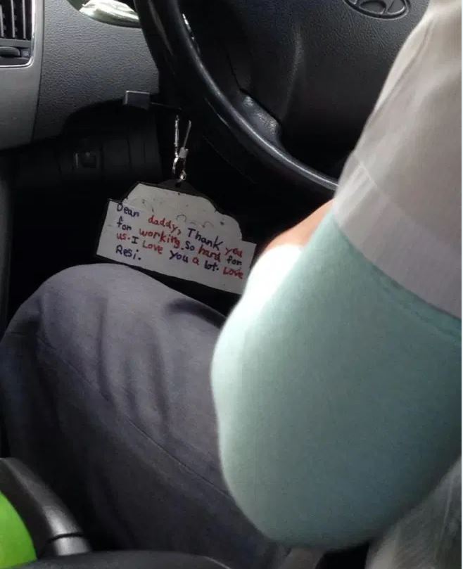 Seen in a taxi
