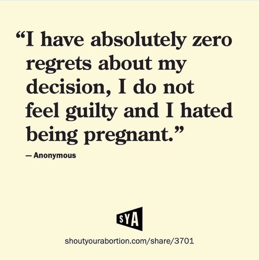 This is MYTH! A peer reviewed study has indicated that 99% of women feel no regret in their decision to get an abortion. Additionally, in 2008, the American Psychological Associated release a report stating that no scientific evidence linked abortion to mental distress.