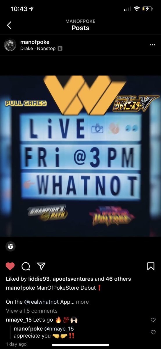 00Bajan's tweet photo. Good luck to my bro today on #RealWhatnot #Whatnotapp #Pokemon #shinypokemon #champoinspath #PokemonGO #PokemonSwordShield #pokemoncards #PokemonGoRaids #PokemonGOCommunityDay #PokemonCenter https://t.co/VWy1MRcTOE