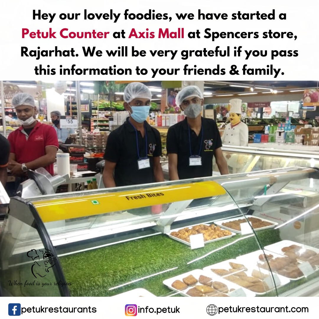PetukRestaurant's tweet photo. Hey our lovely foodies, we have started a Petuk Counter at Axis Mall at Spencers store, Rajarhat. We will be very grateful if you pass this information to your friends & family.
#Spencersstore #Rajarhat #axismall #axismallkolkata #petuk #petukcounter #newcounter #newoutlet https://t.co/RXFbZVvjsw