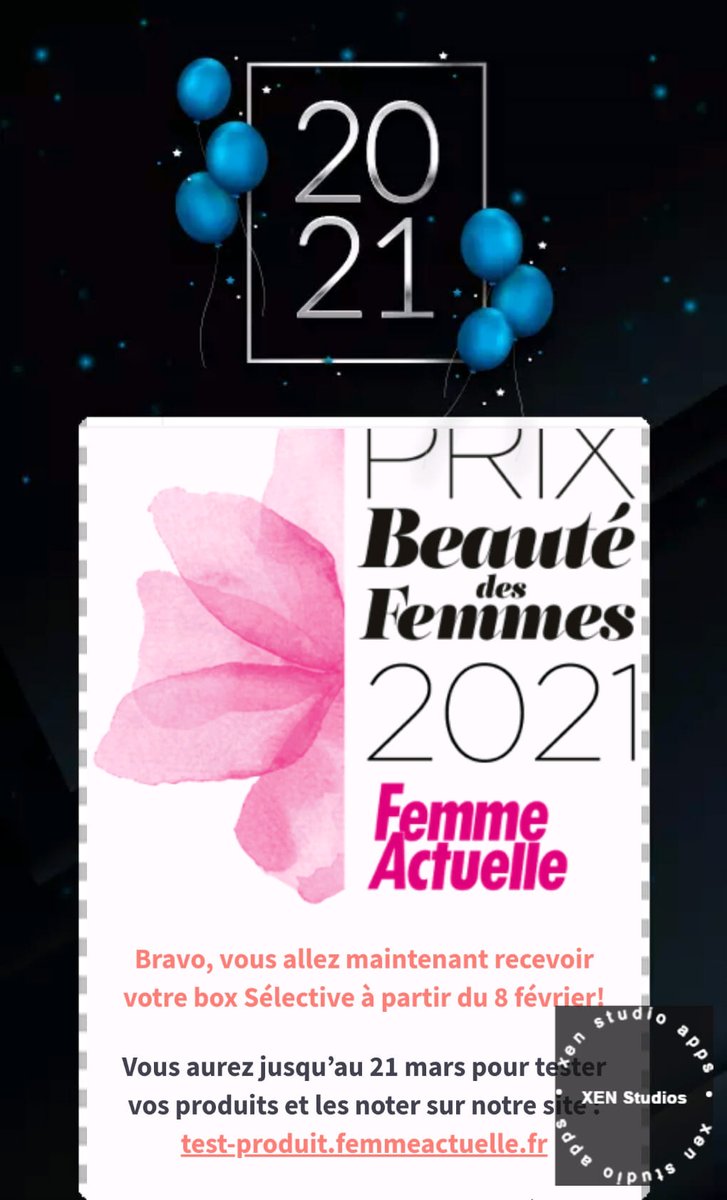 Moreau19677030's tweet photo. 💜FEMME ACTUELLE💜
✨Prix de la beauté des femmes 2021✨
🎊Je suis très heureuse d'avoir été sélectionné pour la box sélective.
Merci @femmeactuelle
#selectionne #boxselective #femmeactuelle #prixbeautefemmes2021 https://t.co/yX7RrVzOJh