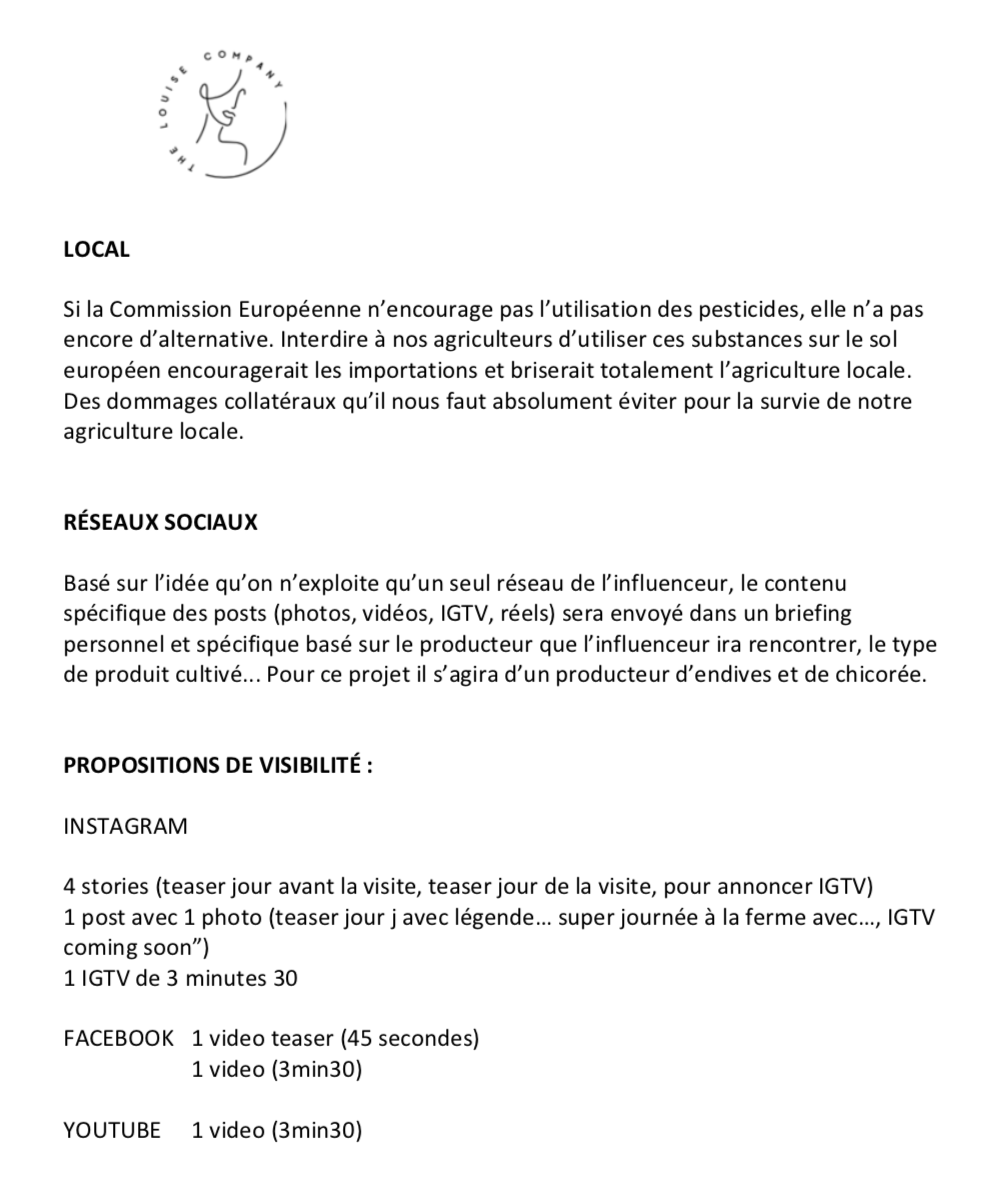 On peut y lire qu'il s'agit d'un "timing urgent", car "une réunion importante se tiendra fin janvier 2021 entre les producteurs et les instances décisionnaires du secteur". On retrouve le script précis de la vidéo publiée par Johan Papz.