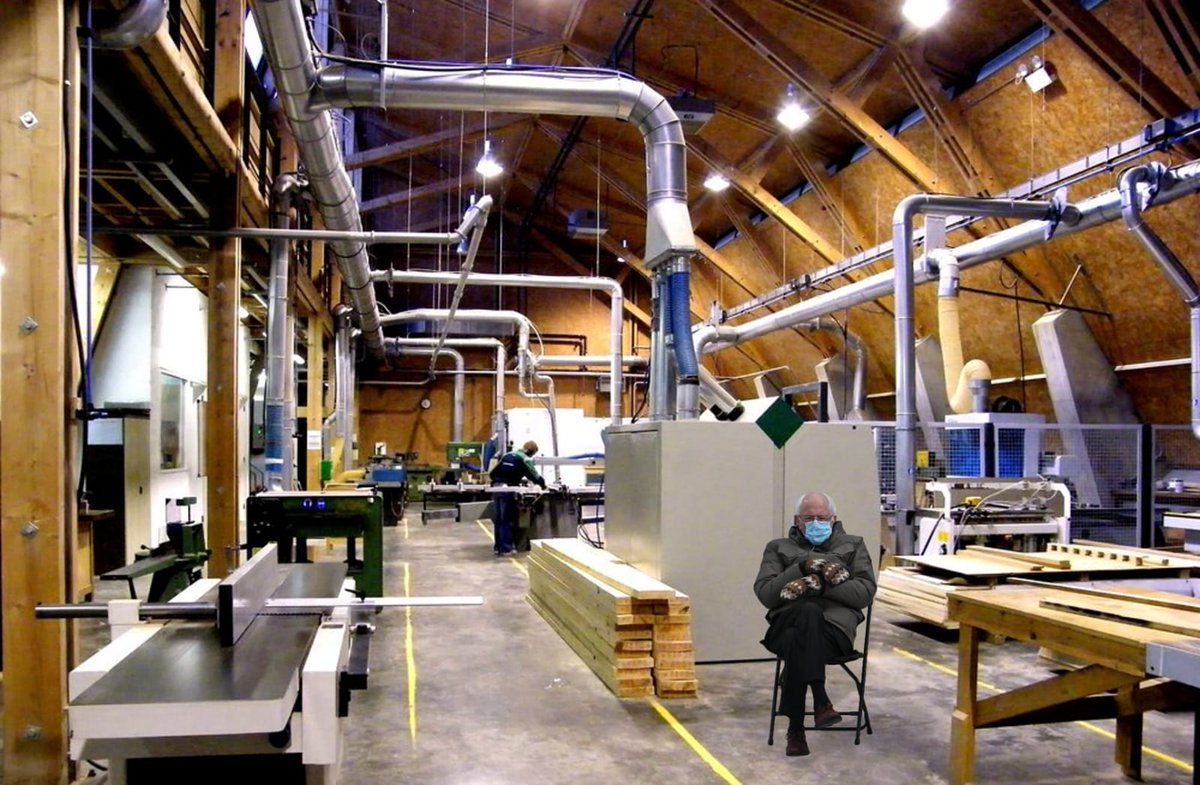 Even #BernieSanders is feeling the cold in the #gmitletterfrack machine hall, so we can't wait until we can welcome back our students and crank up the heat!!
#FridayFeeling #manufacturing #technology #education #COVID19