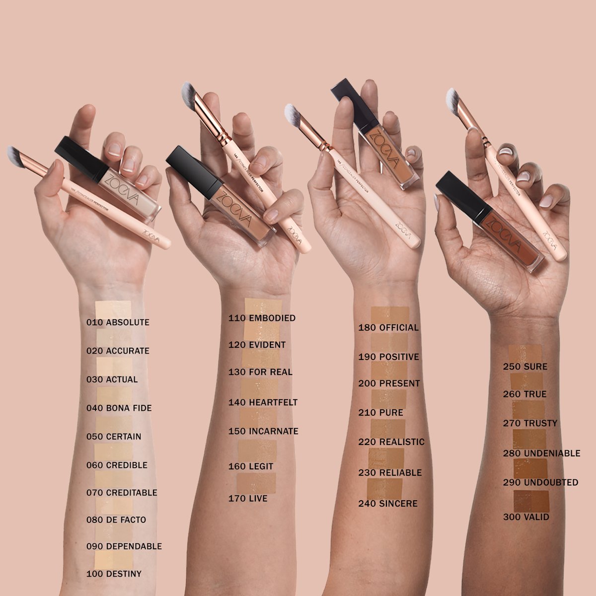 ZoevaCosmetics's tweet image. Authentik Aura. Each of the 30 shades of our Authentik Skin Perfector Concealer is named with a positive affirmation meant to inspire and champion your authentic self. 💗

#ZOEVA #AuthentikPower #concealer