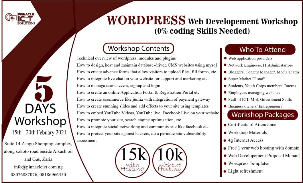 Muhammed_NGN's tweet photo. Here's an opportunity for individuals, organizations and business owners to learn to create and manage websites on their own without coding nor previous technical background
You also get lots of free items upon program completion, including:

~Templates
~Free domain name ETC https://t.co/uxtMT0gixv