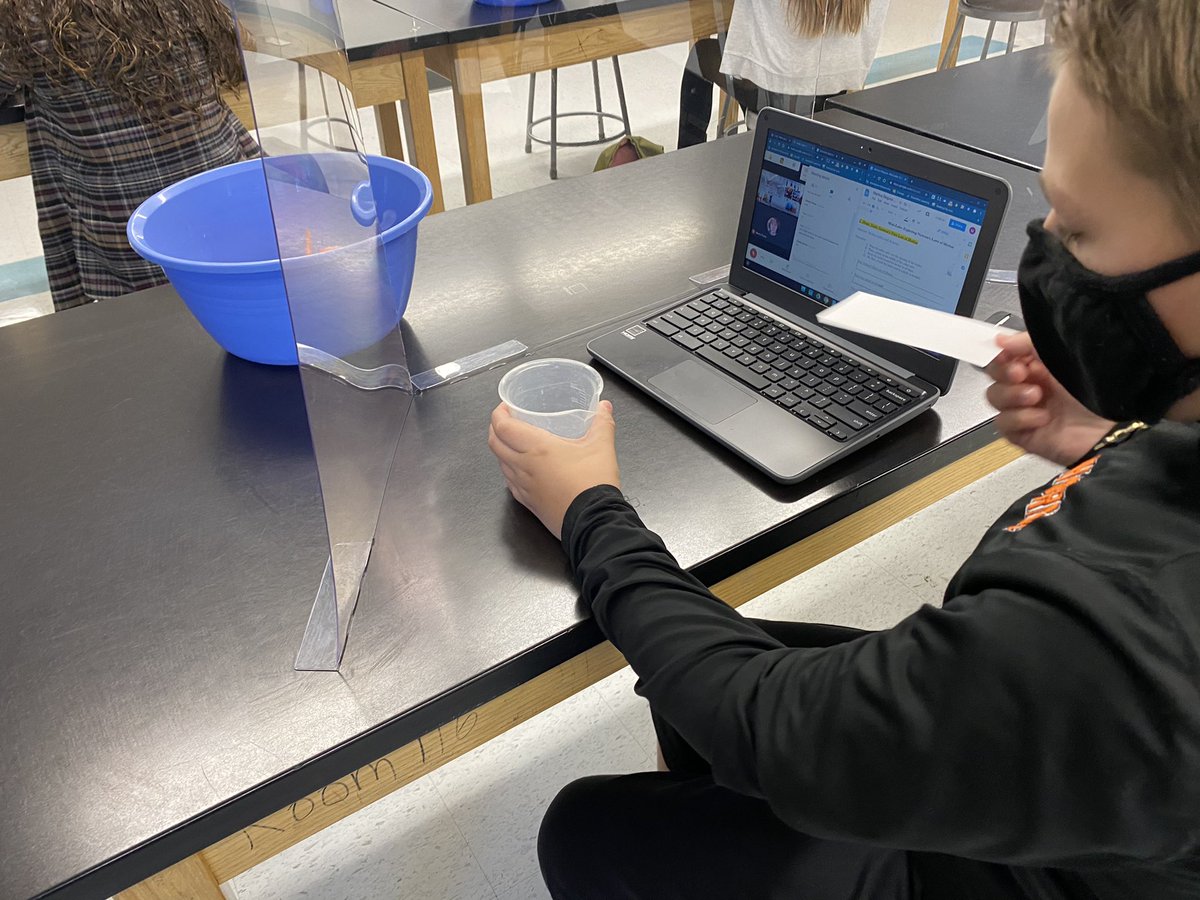 Exploring Newton”s Laws of Motion with 9 individual supply sets, 9 breakout rooms, 1 air pump, and lots of disinfectant wipes. #MTPSpride #thornepride @DaretoAwesome