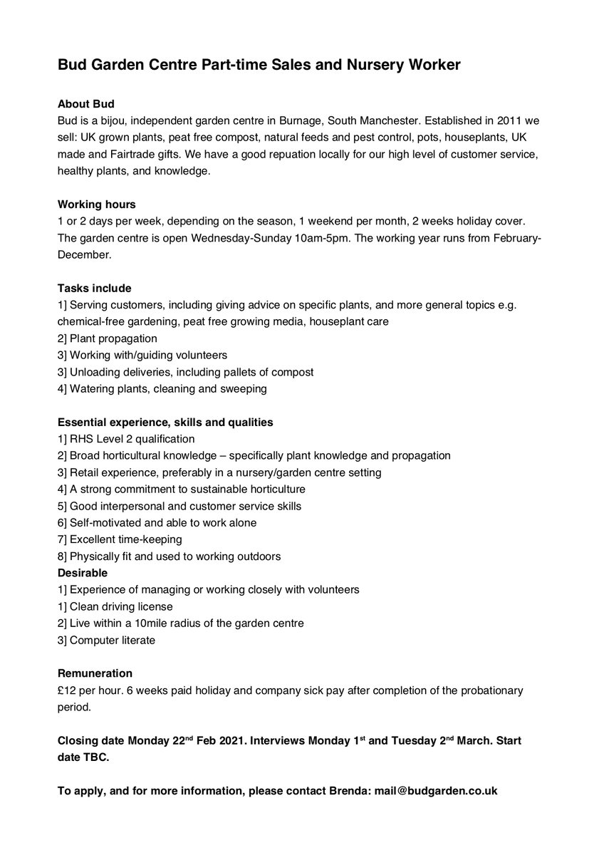 Part-time job at Bud. 
I'd be grateful for a few RTs 😀