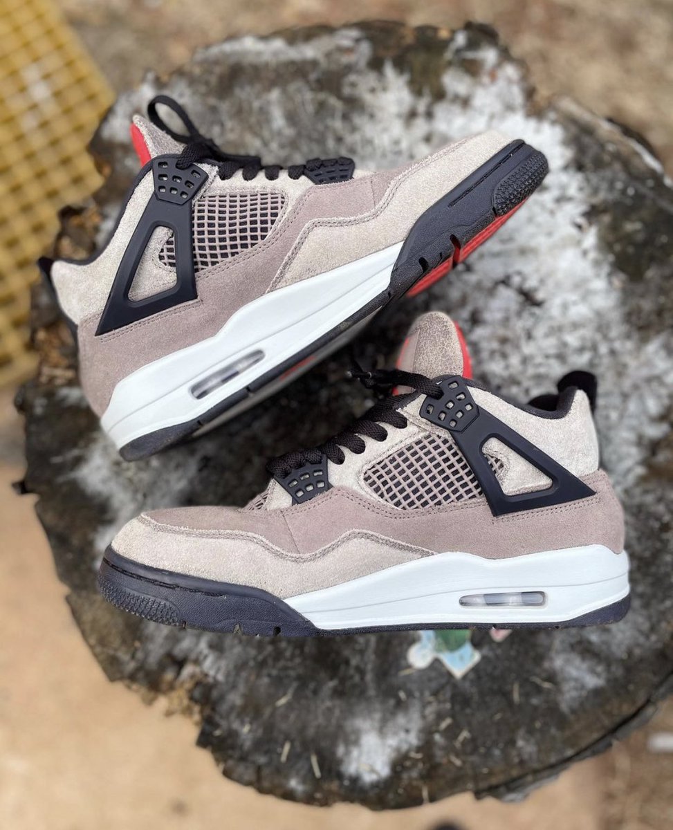 jordan 4 taupe haze cracked leather removed