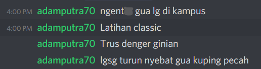 prasiman's tweet photo. kesaksian @m_adamputra saat dicekokin lagu sama @Bagaskaraka https://t.co/Sycs0DBkPq