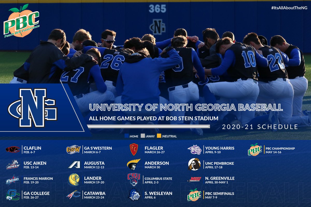 Just two weeks out from the season opener! Check out the full schedule! ⬇️

📖: ungathletics.com/news/2021/1/22…

#HawkEm