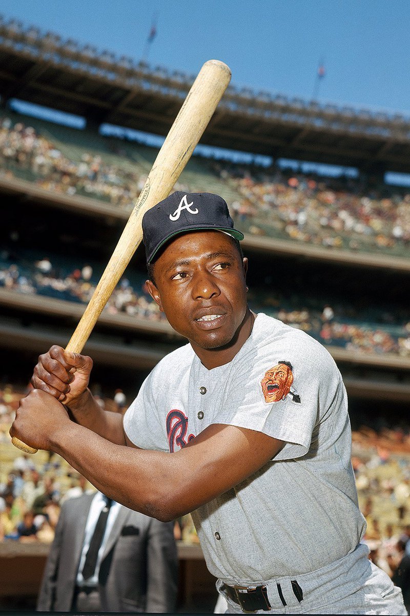 JudyWoodruff's tweet photo. he faced overt racism, even death threats, but went on to become one of America's greatest athletes ever, and always a lovely human being: Hank Aaron, with condolences to your family, may you Rest in Peace https://t.co/XS3rfKnpCH