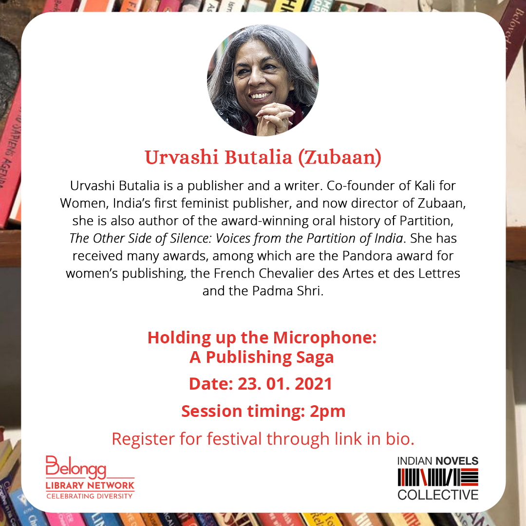 mansig84's tweet photo. #IndependentPublishers play a crucial role in amplifying unheard voices. Join us #tomorrow, at 2.00 PM on https://t.co/QgaO0vxrwT, for a panel discussion with #UrvashiButalia, #TrishaDeNiyogi, #RitaKrocha &amp; #RubyHembrom, who will be sharing their vision and experiences. https://t.co/nEzJdr94J9