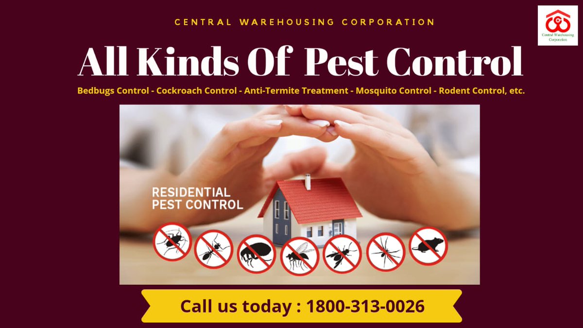 cwc_warehouse's tweet photo. #CWC offers guaranteed pest control services that are completely safe for your family. Call our pest control specialists today!
#pestcontrolservices #removepests #pestmanagement #pestfreehome https://t.co/irGfTHjfPg