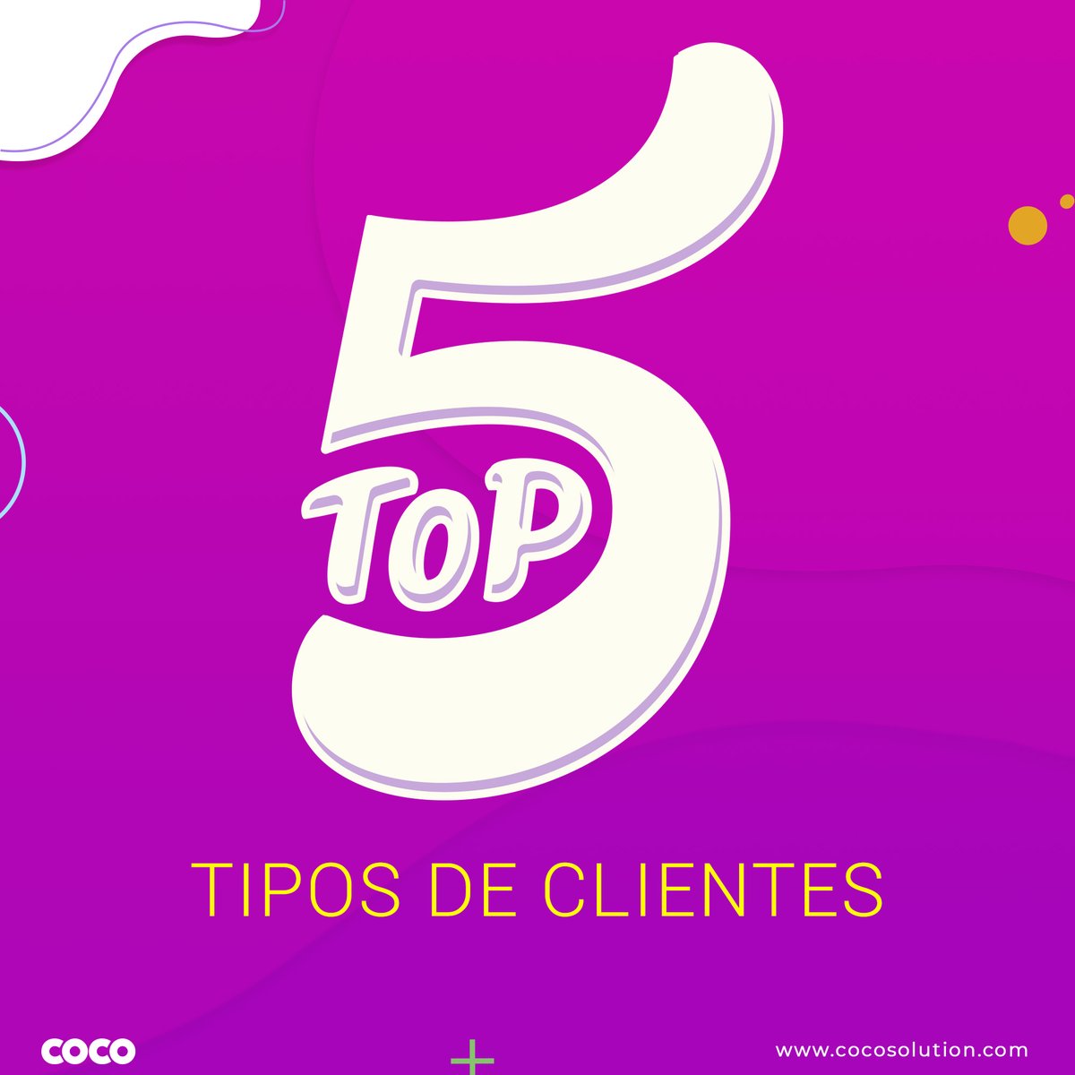 CocoSolution's tweet photo. ¿Conoces el #Top5 de clientes? Hoy te los vamos a mostrar de una forma muy divertida.
Si eres cliente y te sientes identificado con alguno. Cuéntanos, por favor.😉
Y si eres profesional del sector y te has encontrado con alguno, por favor, queremos saber más.😂
#CocoSolution https://t.co/Yqi5C8KAf3