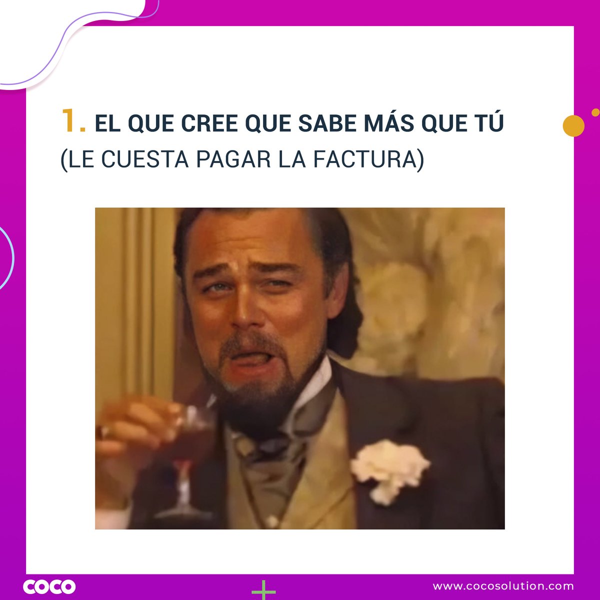 CocoSolution's tweet photo. ¿Conoces el #Top5 de clientes? Hoy te los vamos a mostrar de una forma muy divertida.
Si eres cliente y te sientes identificado con alguno. Cuéntanos, por favor.😉
Y si eres profesional del sector y te has encontrado con alguno, por favor, queremos saber más.😂
#CocoSolution https://t.co/Yqi5C8KAf3