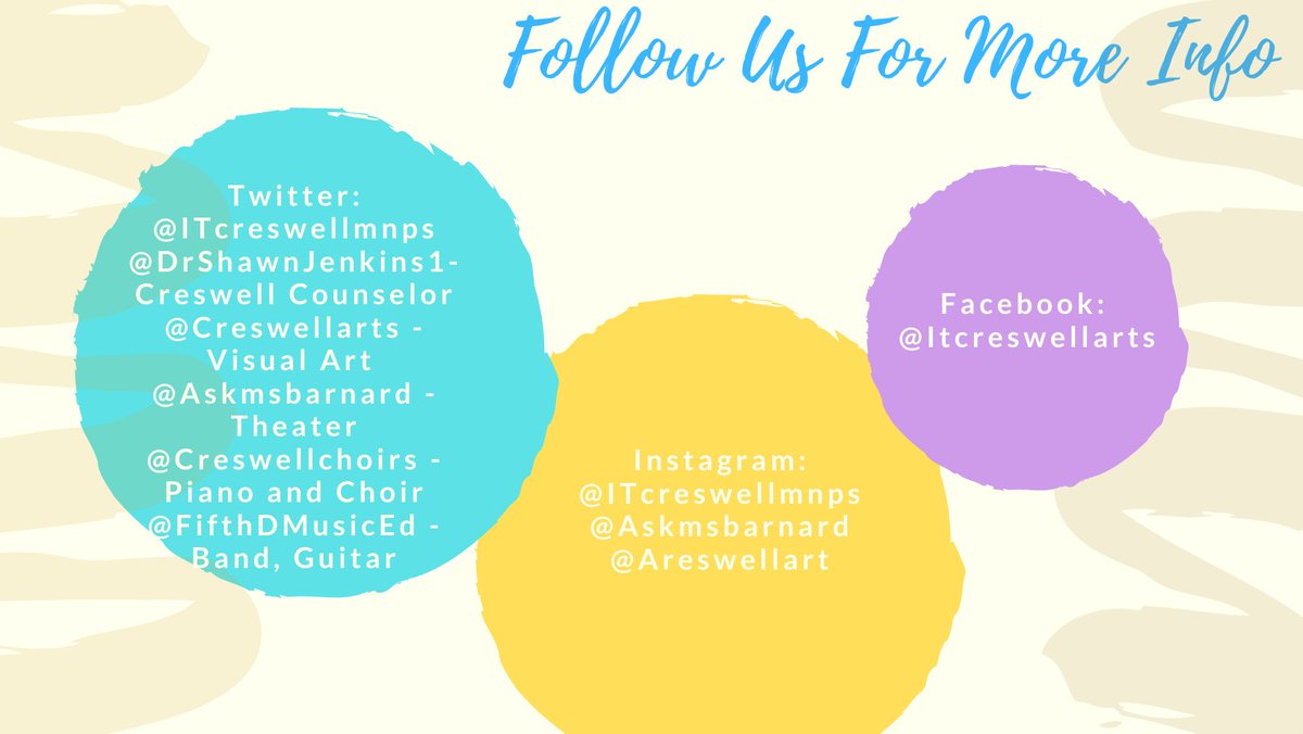 CreswellArt's tweet photo. We had a great turn out for our 1️⃣st open house last night! Thanks to all the parents that attended and everyone that helped spread the word. Here are the informational slides from last night. #MNPSschoolchoice #nashvillemagnetschools #nashvillechoiceschools #wearecreswell #whyIT https://t.co/utWOY2iY4d