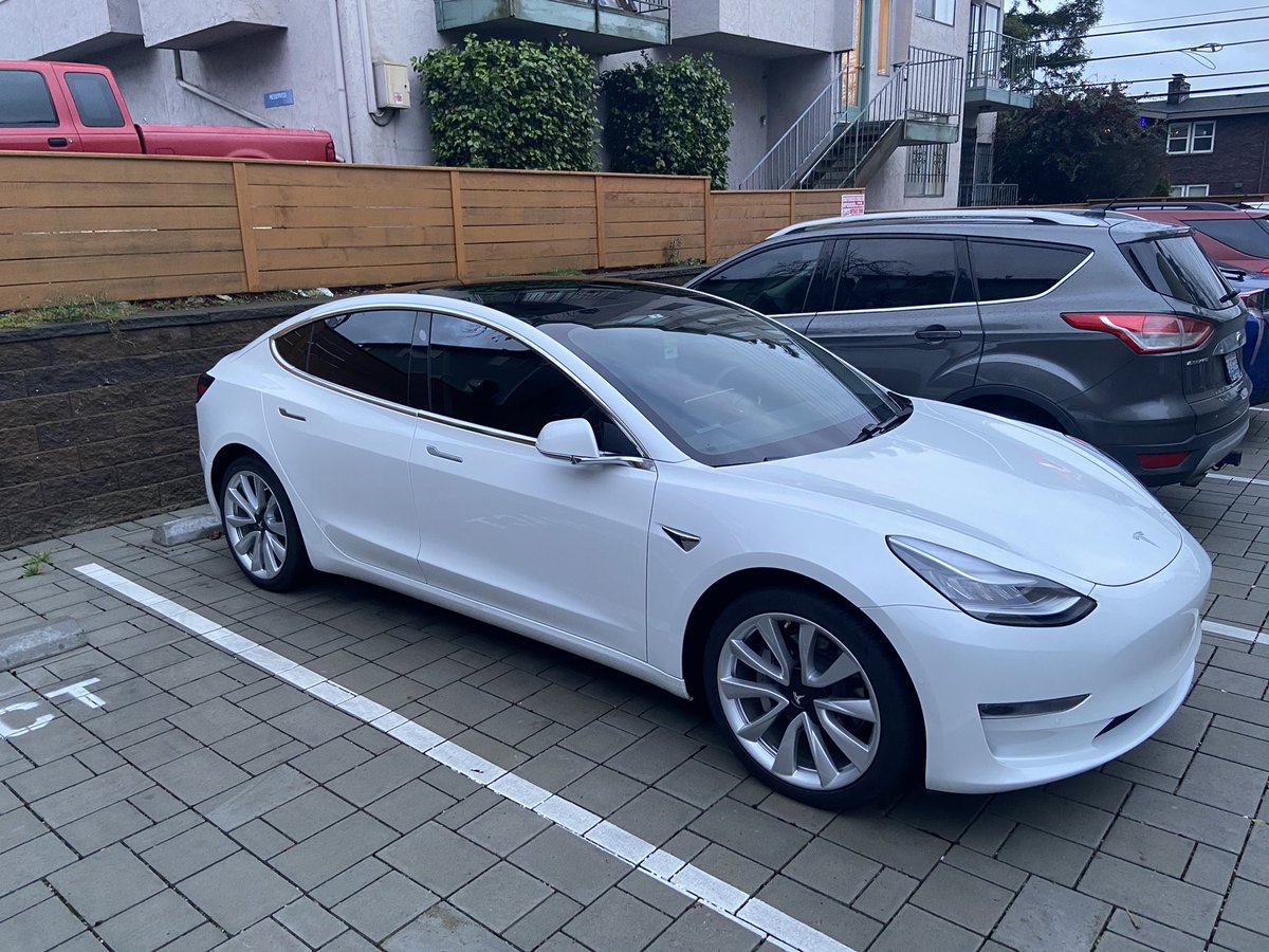 tylerva7's tweet photo. Got my windows tinted about week ago. Debating chrome delete next?? #tesla #model3 https://t.co/jdLusM8sUK