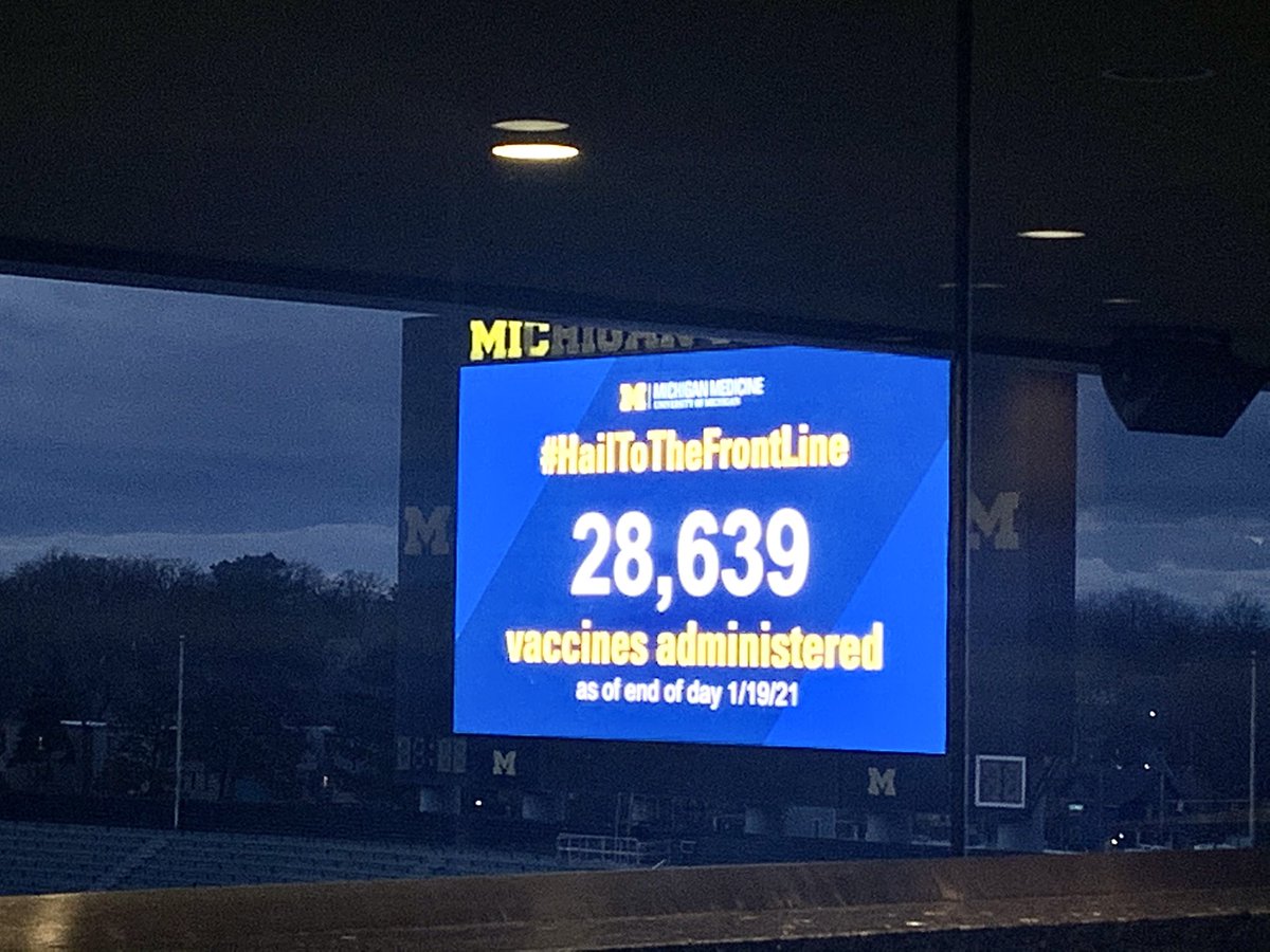 Stephanie Spehar (@stephspehar) on Twitter photo Last night’s sunset at the Big House while getting my second dose of the vaccine. What a fitting end to this hopeful and inspiring week. Looking forward to better days ahead ☀️ #igottheshot <a href="/umichmedicine/">Michigan Medicine</a> @UM_IntMedCMRs <a href="/UMIntMed/">U-M Department of Internal Medicine</a> Last night’s sunset at the Big House while getting my second dose of the vaccine. What a fitting end to this hopeful and inspiring week. Looking forward to better days ahead ☀️ #igottheshot <a href="/umichmedicine/">Michigan Medicine</a> @UM_IntMedCMRs <a href="/UMIntMed/">U-M Department of Internal Medicine</a>