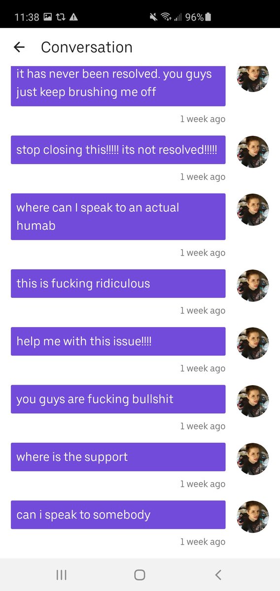 moosemacduff's tweet photo. Like I literally have proof of messaging you since Jan 1st
You just KEPT CLOSING IT so I couldn't respond!!! You even stopped responding all together!!!! https://t.co/pIW9oFBkLK