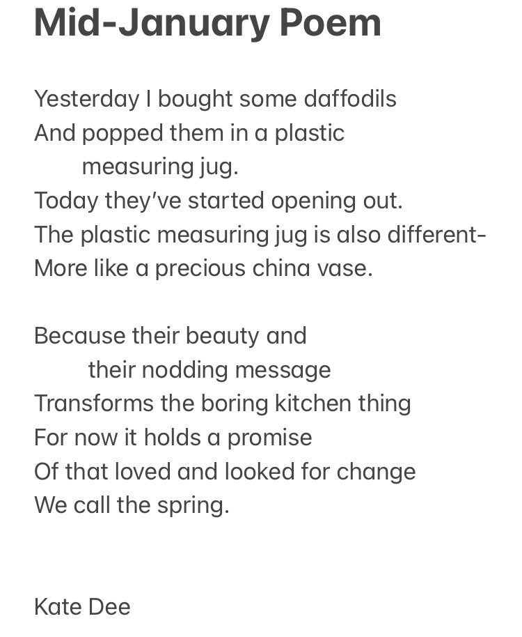 JennyAnnDee's tweet photo. I gave my 87 year old mum @KateClanchy1’s How to Grow Your Own Poem. 
Mum was widowed last March and has spent much of lockdown alone so her first poem is particularly lovely. 
And thanks to Kate C for the invitation to write https://t.co/h6qKOZLm6o