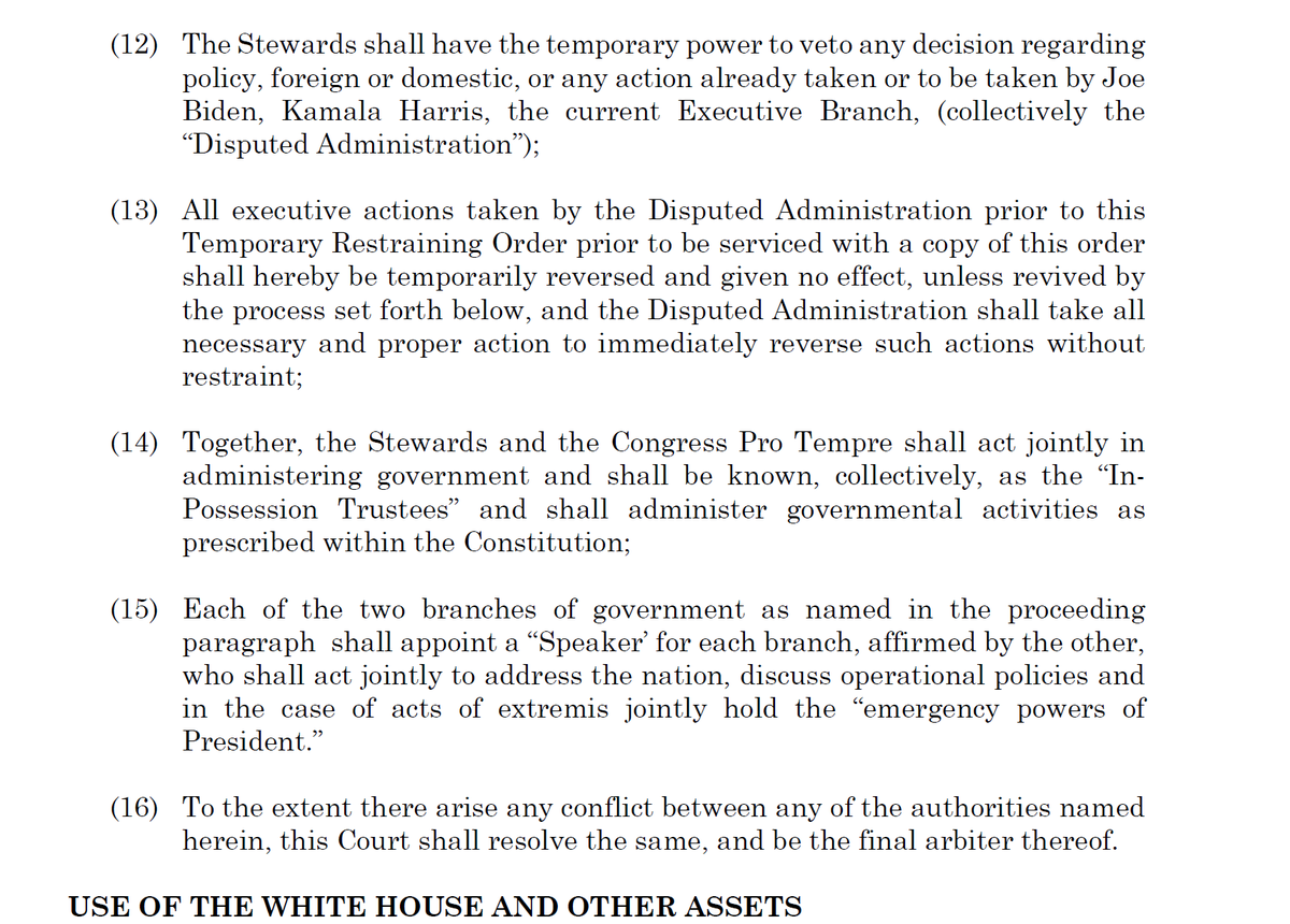 This is totally nuts. These dumbasses spent like 900% as much time LARPing out their totally-not-a-police-state-temporary government as they did working out the legal reasoning that they're relying on to try and get there.