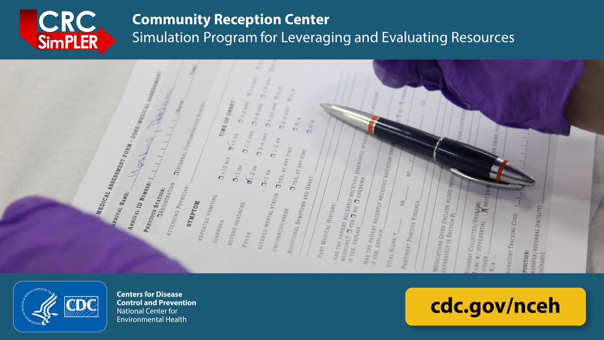 CDC_eHealth's tweet photo. Attention emergency &amp; public health planners: You can use CDC’s #CRCSimPLER tool to prepare for large-scale radiation emergencies. Learn more: https://t.co/2VslEkZKMk. https://t.co/hKMTLmMasK