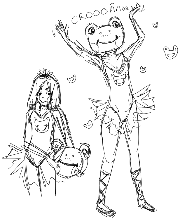 Kali0s_'s tweet photo. @lilodtc asked me to put a frog head ˋ( ° ▽、° )! #sketch #art #frog? https://t.co/7dYLr1SEsW