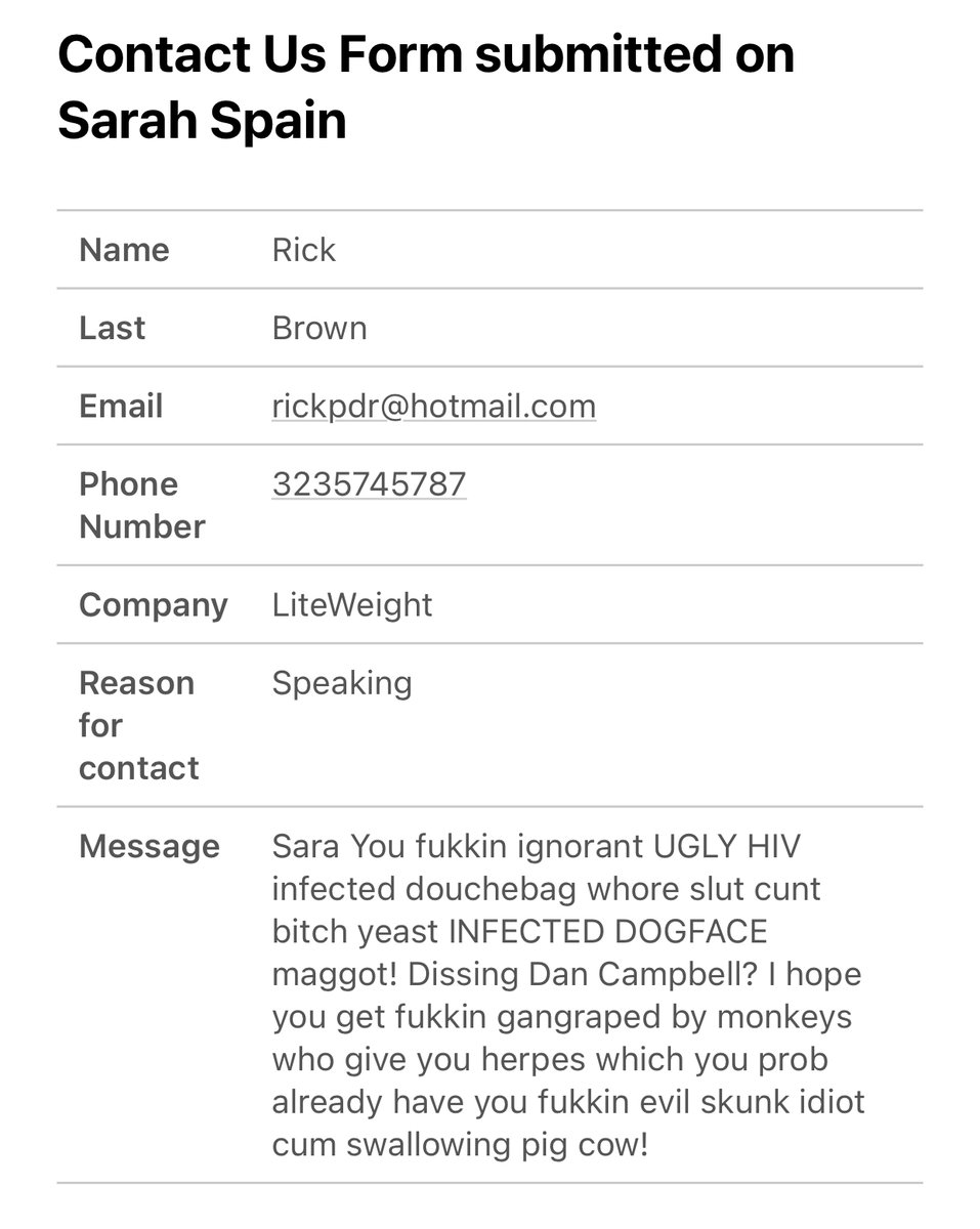 SarahSpain's tweet photo. SPORTS!! 

And no, I’m not gonna bother covering this guy’s name and info. If it’s real—which I’m not going to waste my time finding out—he can deal with the consequences of his behavior. https://t.co/Q0iweGexcY