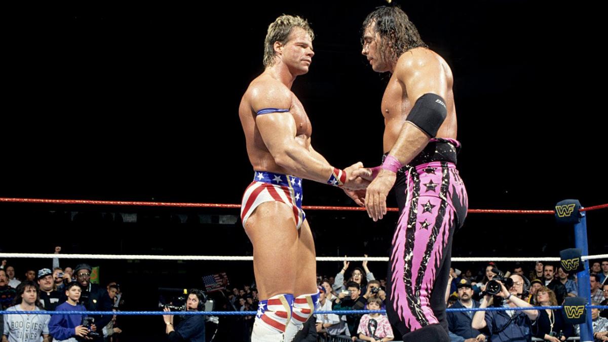 IOTRingpost's tweet photo. On this day in 1994, Lex Luger &amp; Bret 'The Hitman' Hart (for the only time ever) co-won the #RoyalRumble Match. The result saw the then WWF Championship be defended twice at #WrestlemaniaX! 

Hart went on to defeat Yokozuna after the big man successfully defended against Luger... https://t.co/tQrbfDNeUV