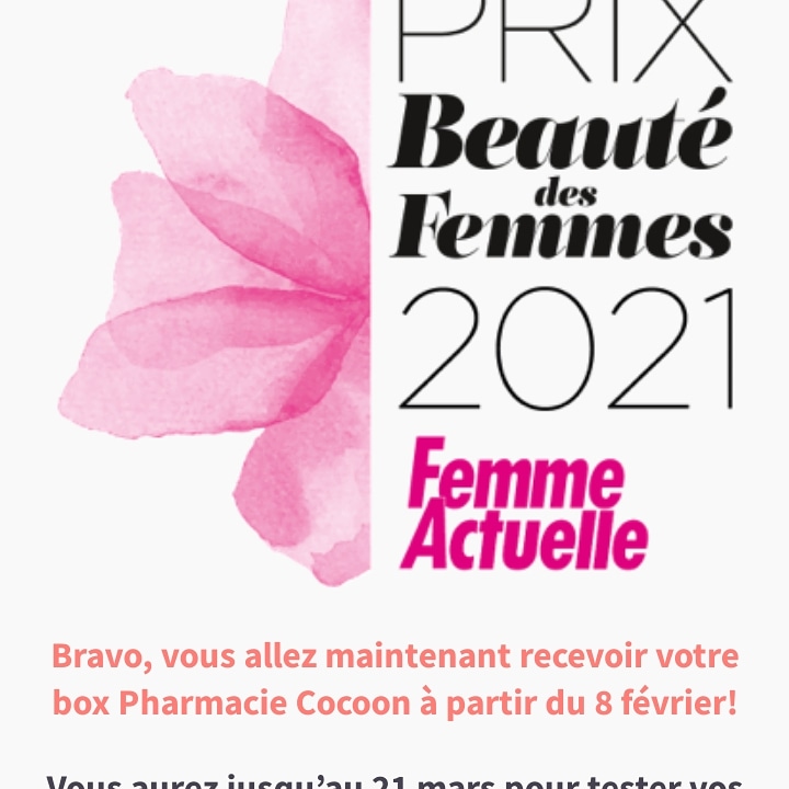 Giulia784's tweet photo. Yupiiiii ❤️❤️❤️
Sélectionné pour tester la BOX PHARMACIE COCOON , PRIX BEAUTÉ DES FEMMES 2021
Un énorme MERCI BEAUCOUP pour votre confiance , je suis super contente ❤️❤️❤️❤️❤️
#femmeactuelle #lestesteuses #beautėaddict https://t.co/OsgduCQSsq